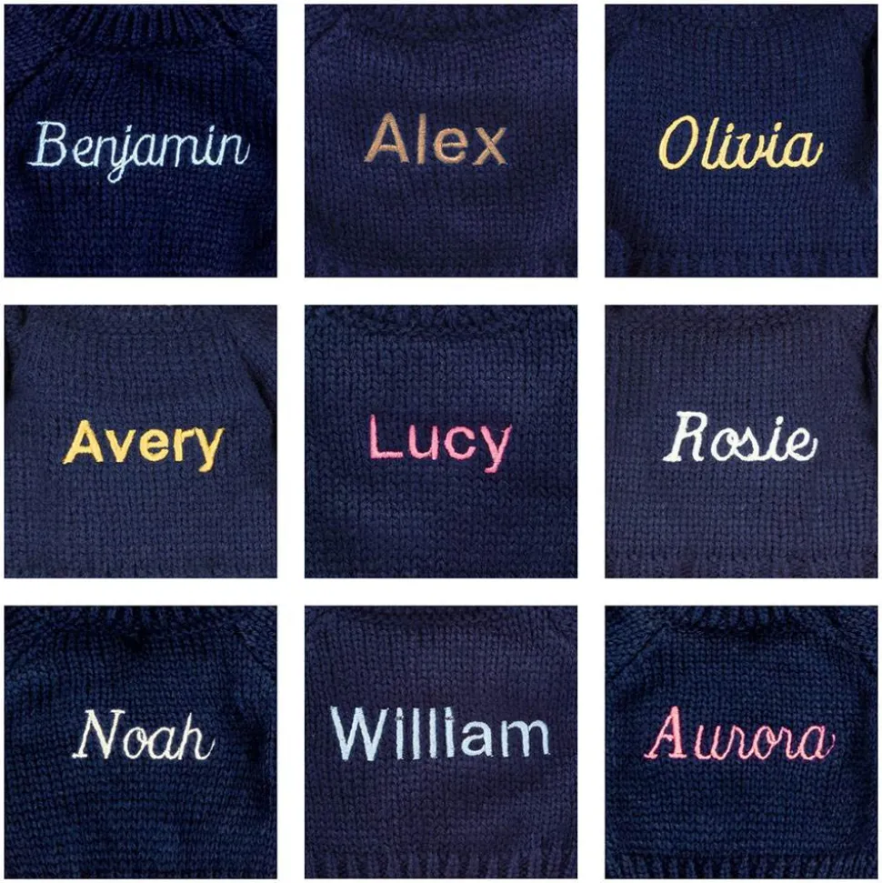 Bashful Luxe Bunny Rosa with Personalised Navy Jumper