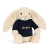 Bashful Luxe Bunny Willow with Personalised Navy Jumper