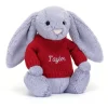 Bashful Viola Bunny with Personalised Red Jumper