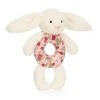 Blossom Cream Bunny 'Berry' Ring Rattle