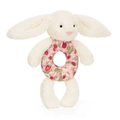 Blossom Cream Bunny 'Berry' Ring Rattle