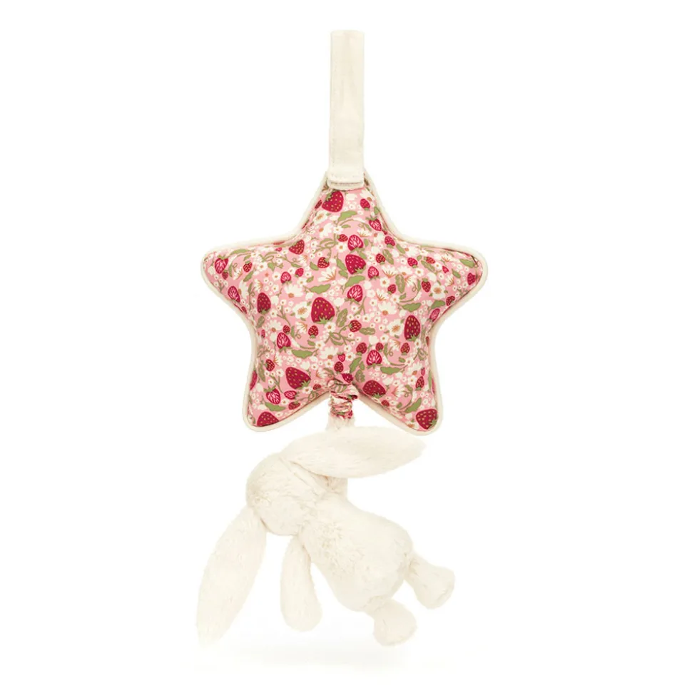Blossom Cream Bunny 'Berry' Musical Pull