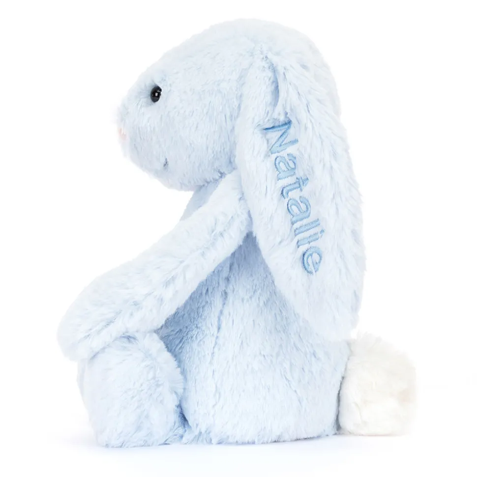 Personalised Bashful Blue Bunny Medium