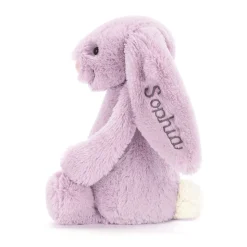 Personalised Bashful Lilac Bunny Medium