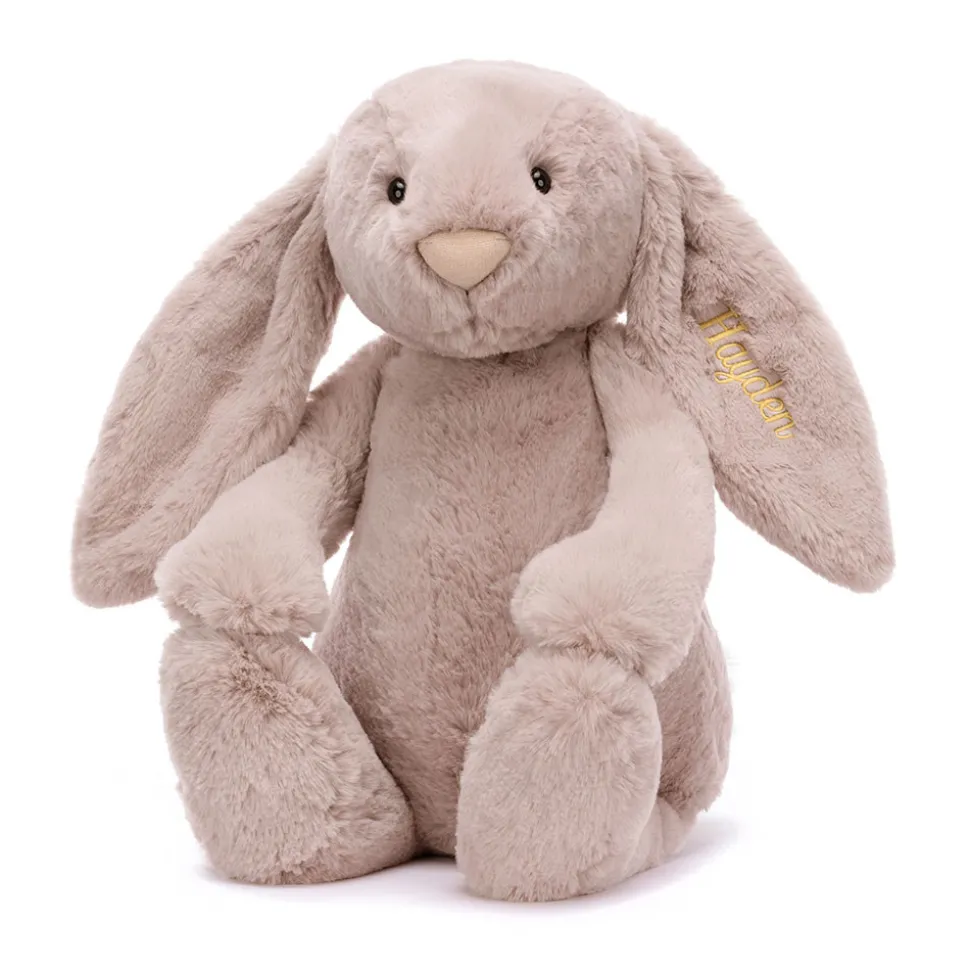 Personalised Bashful Luxe Bunny Rosa Huge