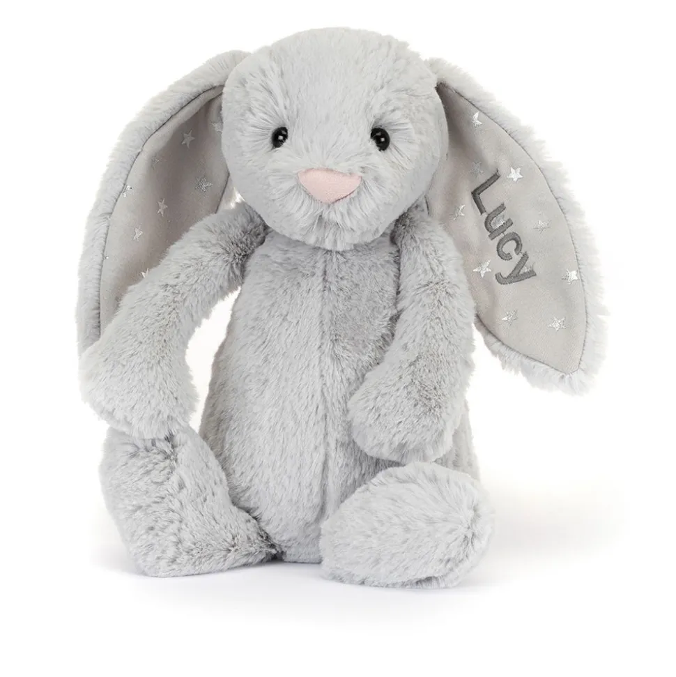 Personalised Bashful Shimmer Bunny Medium