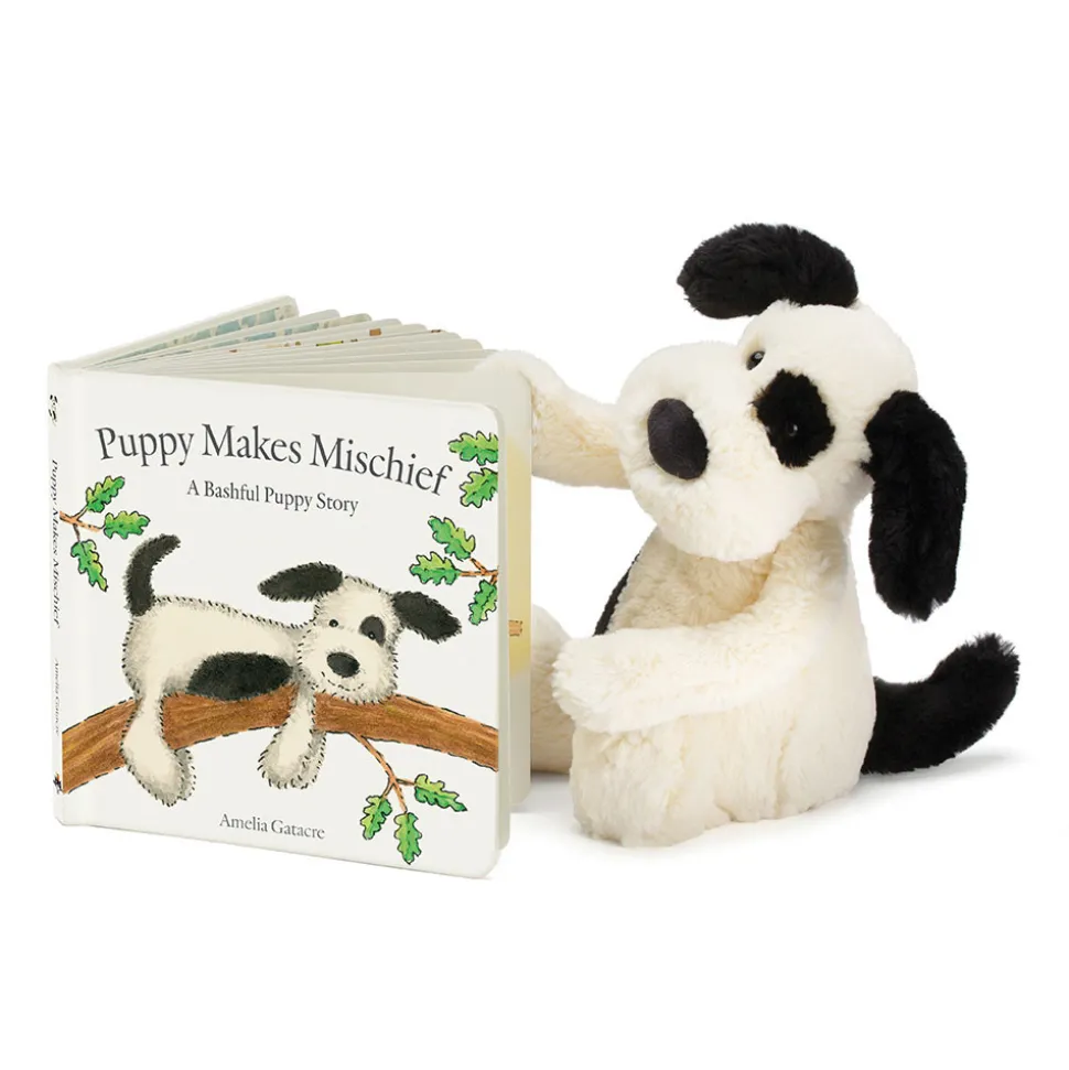 Puppy Makes Mischief Book and Bashful Puppy Medium